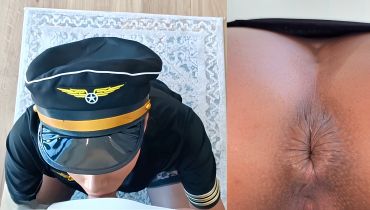 Cabin Crew Confidential: Uniformed Stewardess Squeezes Tight On Camera